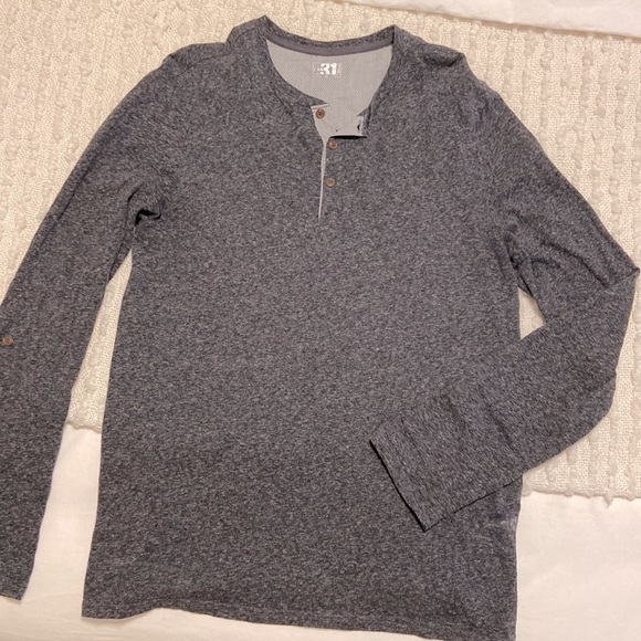 SIMONS Le 31 Trimmed Henley Long Sleeve T-Shirt | Size L - Picture 2 of 4